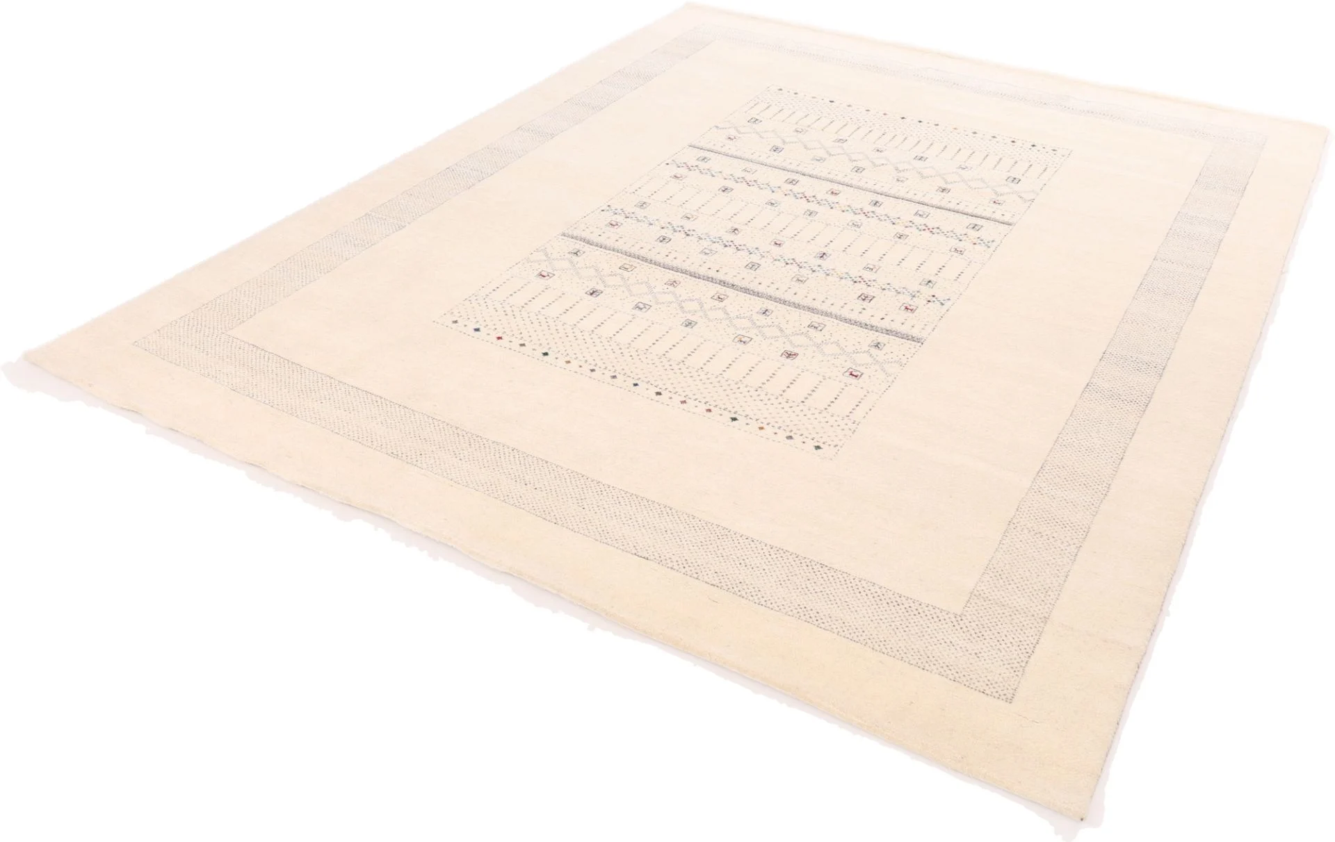 Handgeknüpfter Loribaft Orientteppich, 296 × 245 cm, Wolle & Seide