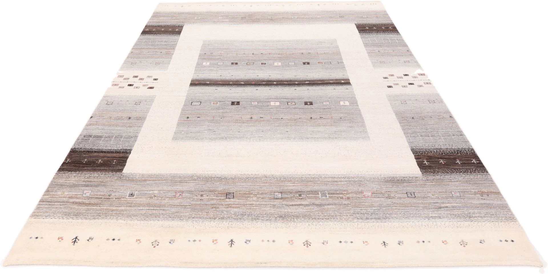 Handgeknüpfter Loribaft Orientteppich, 348 × 242 cm, Wolle & Seide