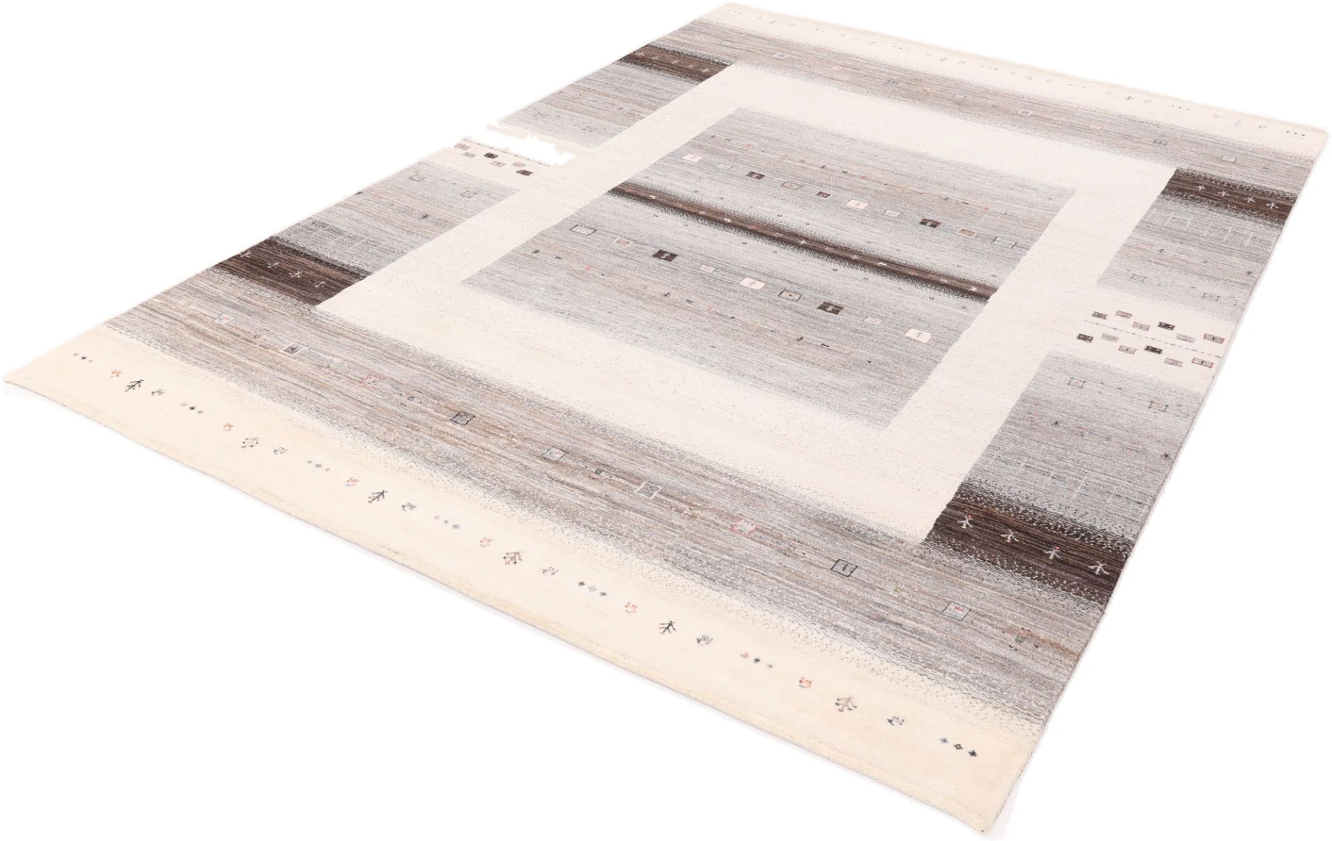 Handgeknüpfter Loribaft Orientteppich, 348 × 242 cm, Wolle & Seide