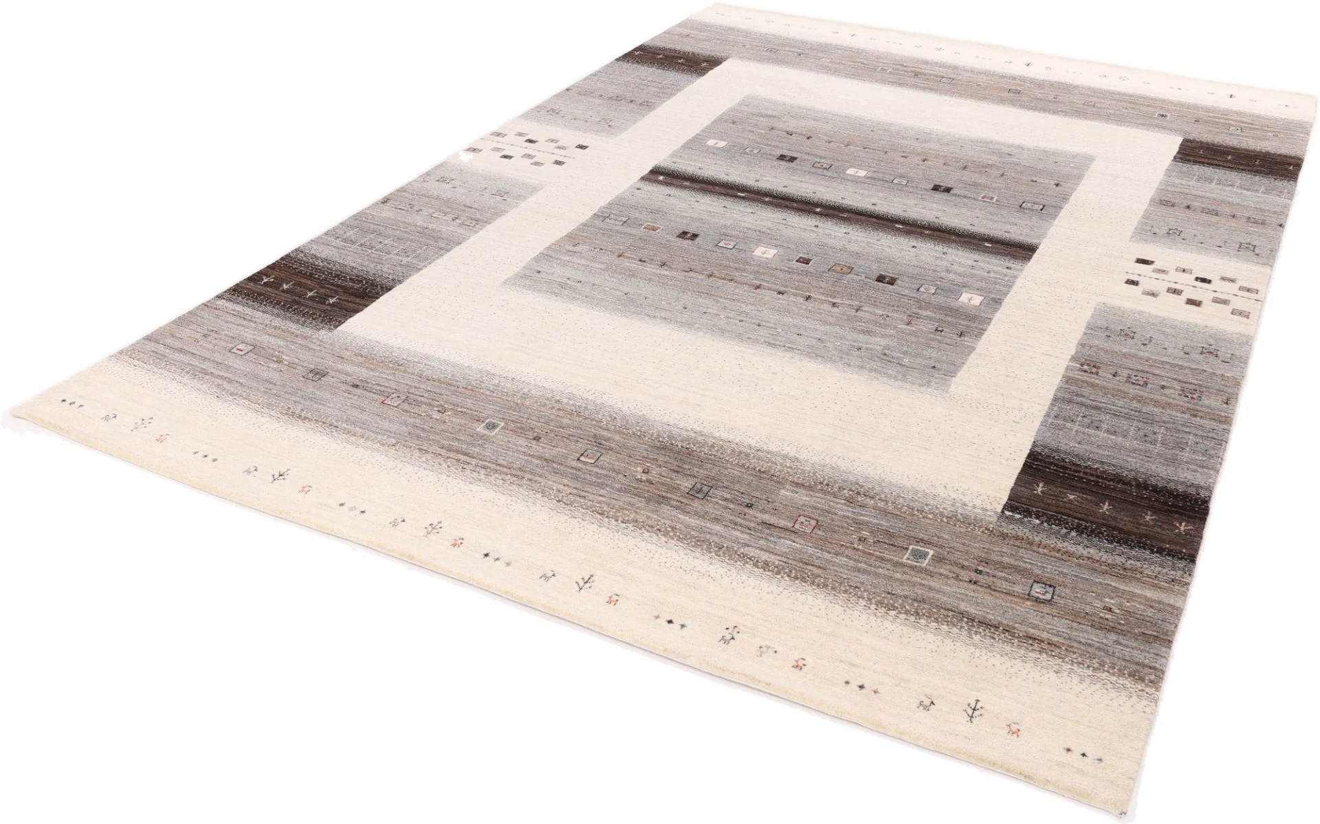 Handgeknüpfter Loribaft Orientteppich, 348 × 242 cm, Wolle & Seide