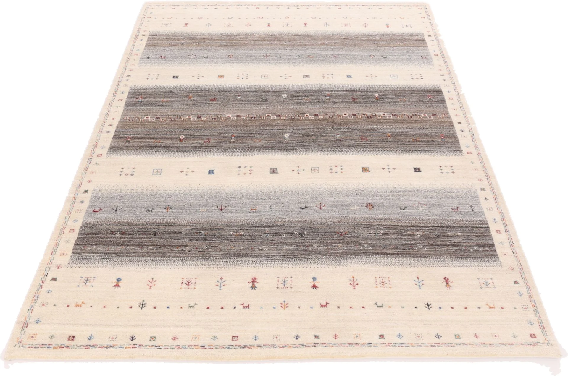 Handgeknüpfter Loribaft Orientteppich, 248 × 172 cm, Wolle & Seide