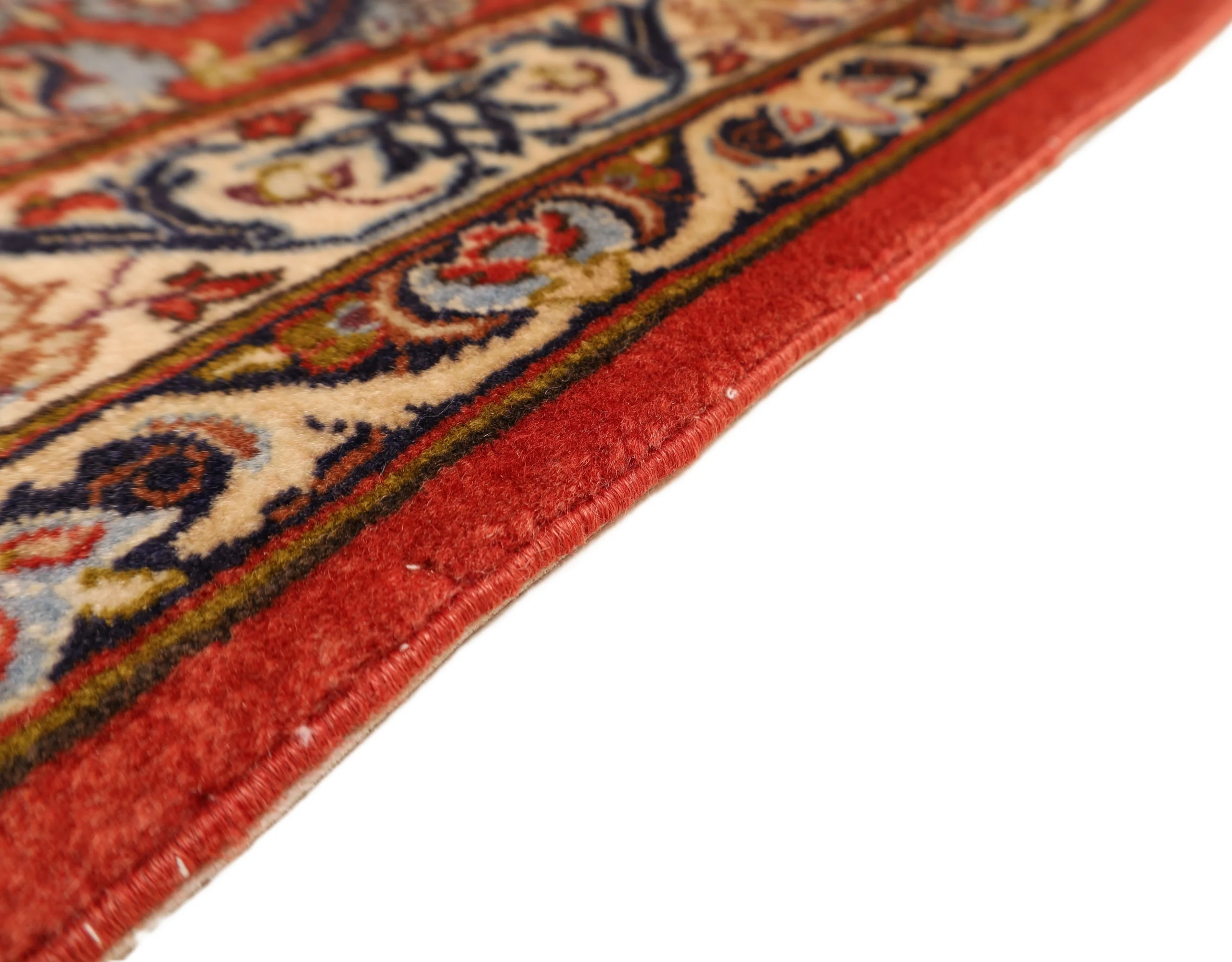 Handgeknüpfter Isfahan Perserteppich, 298 × 198 cm, Wolle & Seide