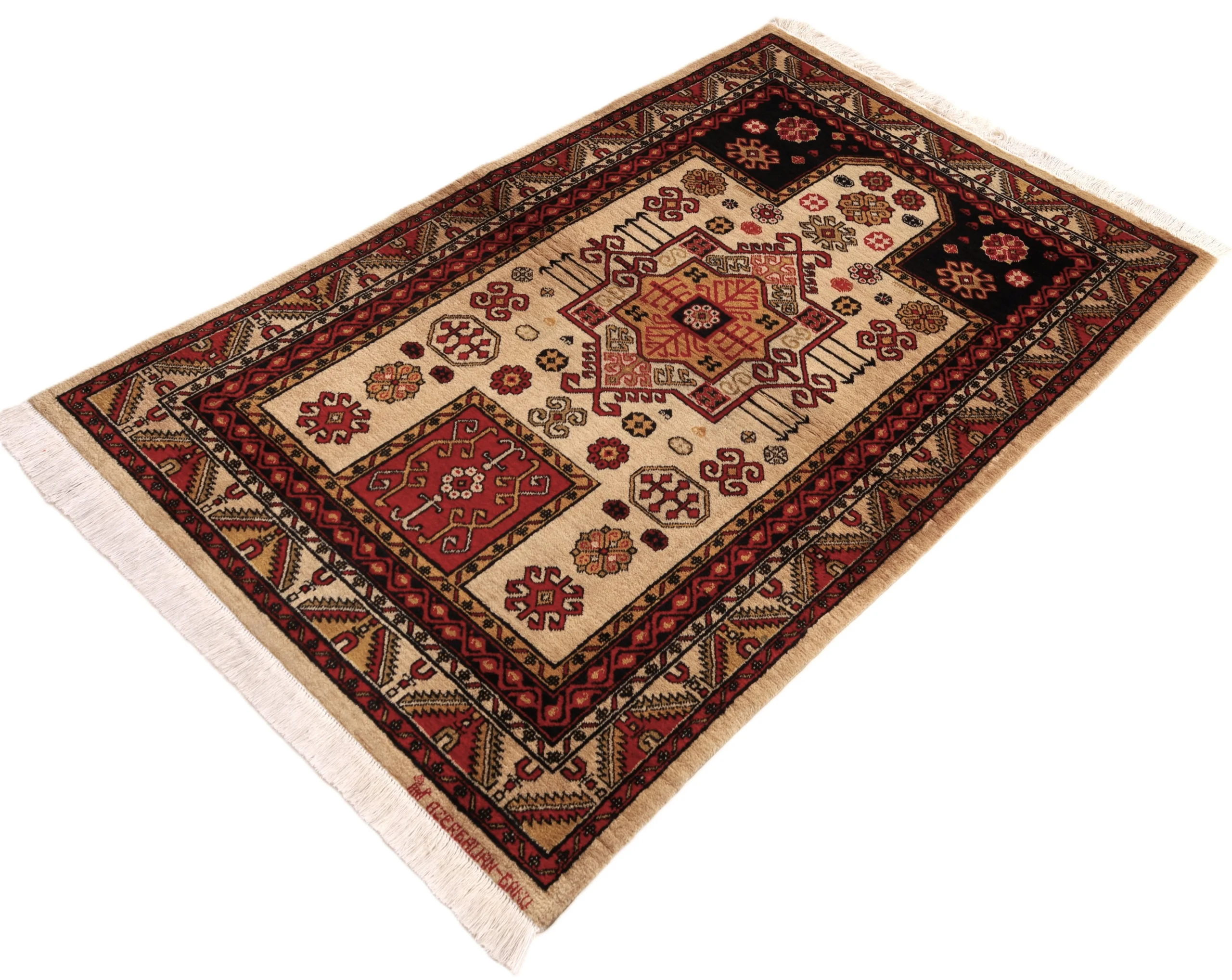 Orientteppich 148 × 96 cm aus Wolle, handgeknüpft