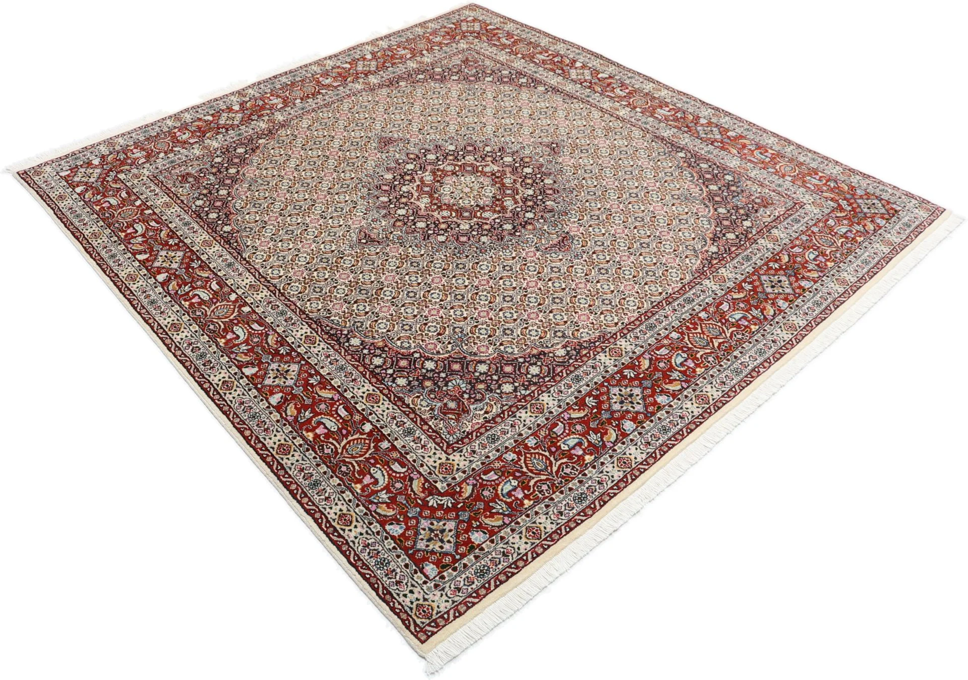 Handgeknüpfter Moud Perserteppich, 195 × 207 cm, Wolle