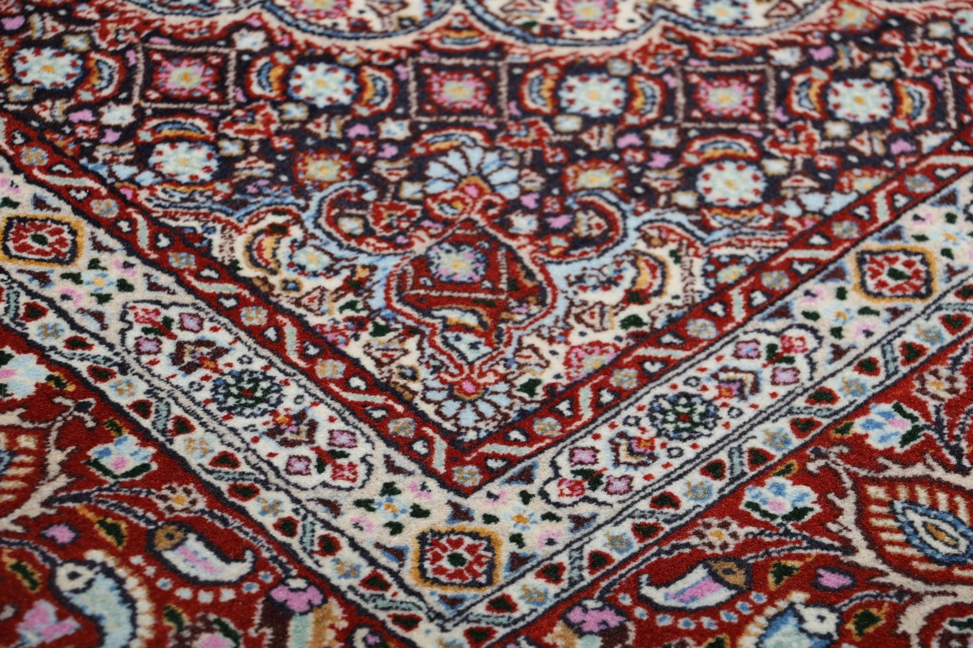 Handgeknüpfter Moud Perserteppich, 195 × 207 cm, Wolle