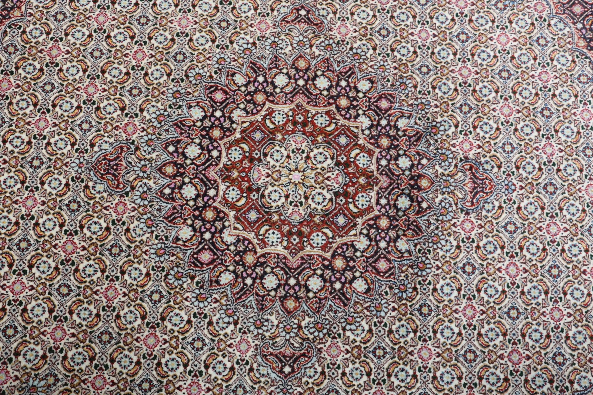Handgeknüpfter Moud Perserteppich, 195 × 207 cm, Wolle