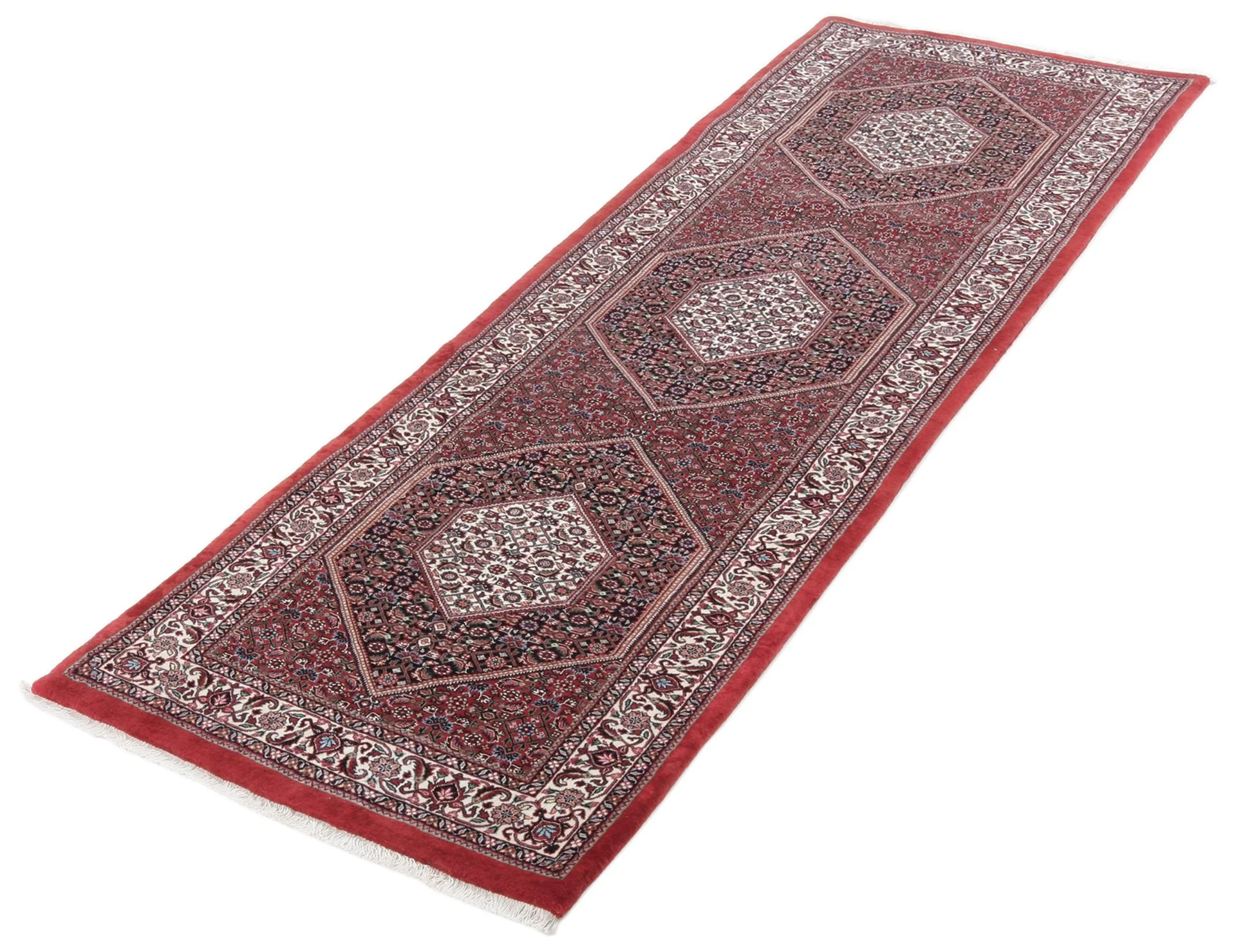 Handgeknüpfter Bijar Perserteppich, 85 × 296 cm, Wolle & Seide