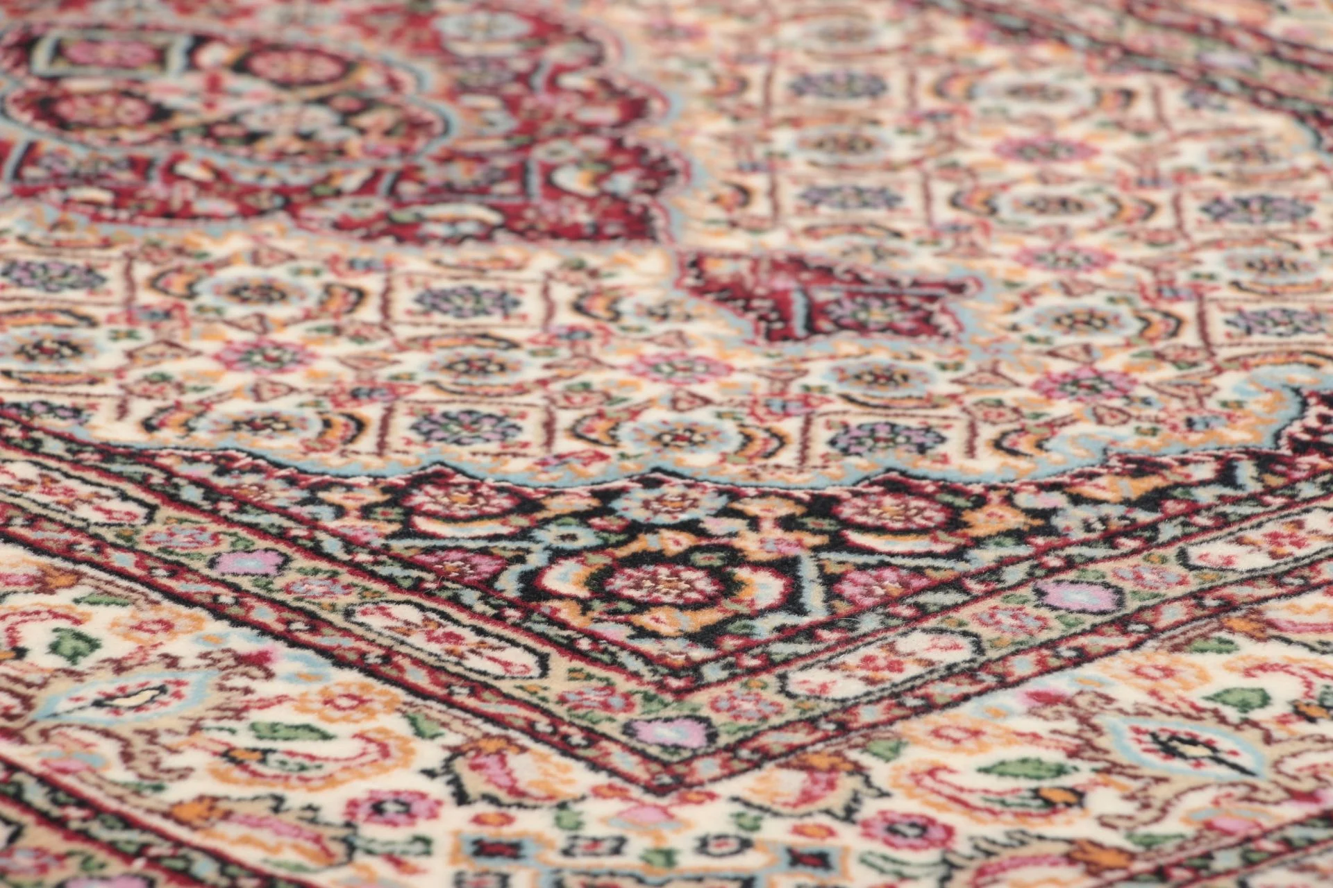 Handgeknüpfter Moud Perserteppich 82 × 295 cm