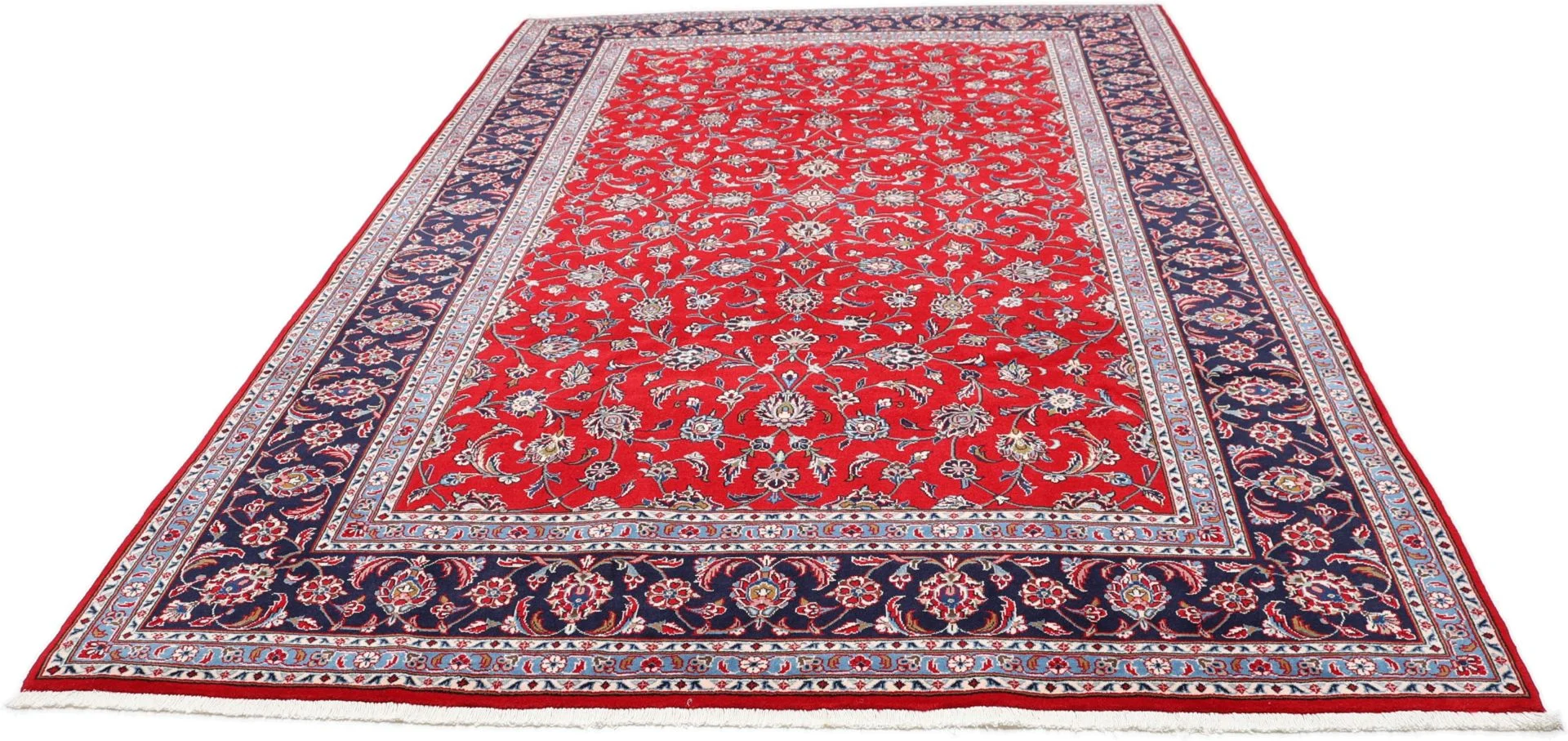 Handgeknüpfter Kashan Perserteppich 203 × 297 cm