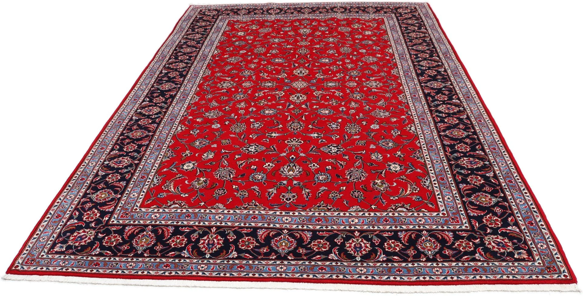 Handgeknüpfter Kashan Perserteppich 203 × 297 cm