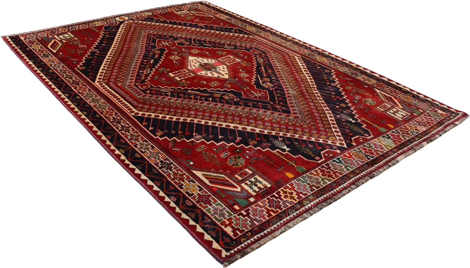 Qashqai Perserteppich aus Iran, 186 × 268 cm