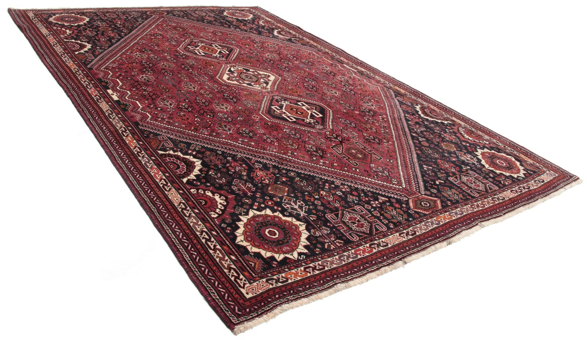 Handgeknüpfter Qashqai Perserteppich 220 × 335 cm