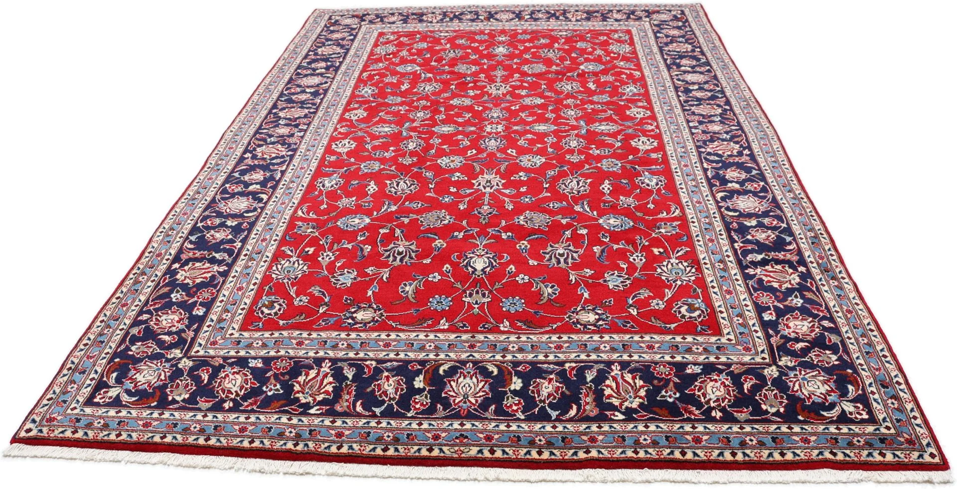 Handgeknüpfter Kashan Perserteppich, 200 × 304 cm, Wolle