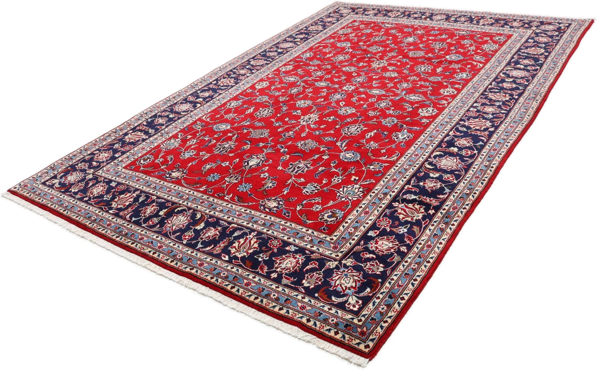 Handgeknüpfter Kashan Perserteppich, 200 × 304 cm, Wolle