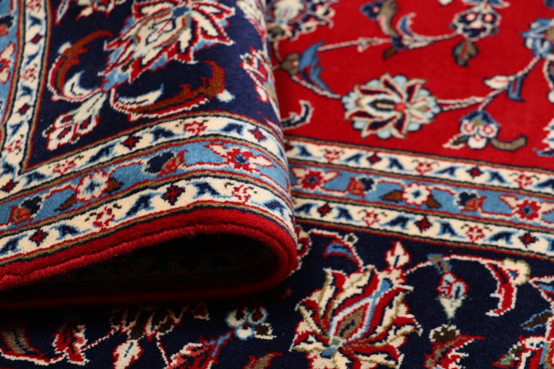 Handgeknüpfter Kashan Perserteppich, 200 × 304 cm, Wolle