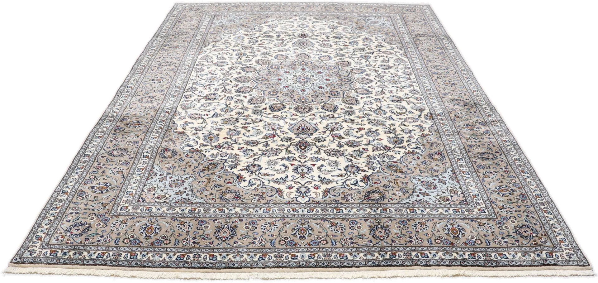 Handgeknüpfter Kashan Perserteppich 252 × 346 cm