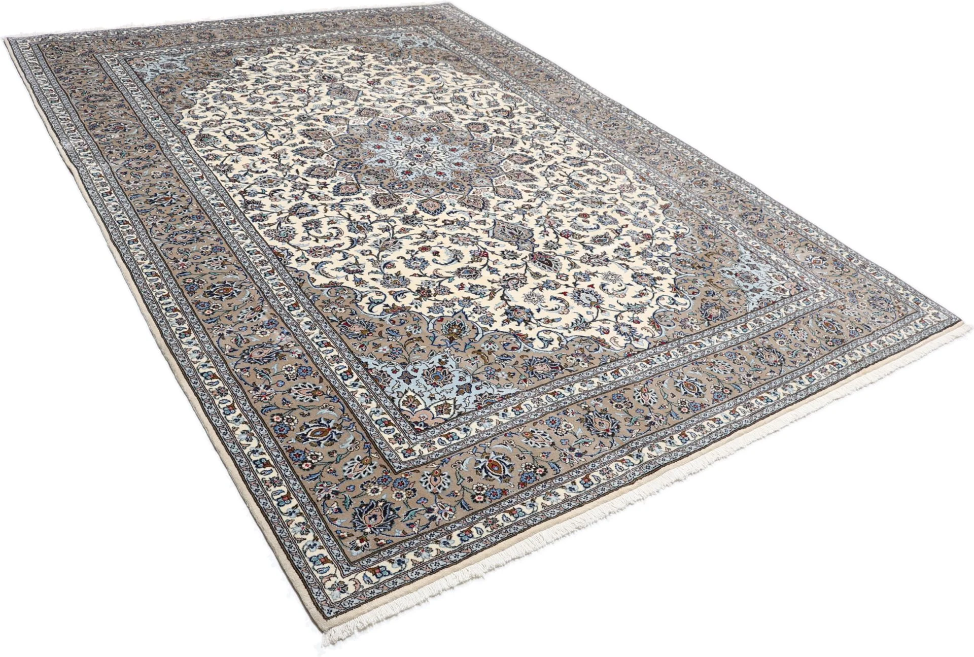 Handgeknüpfter Kashan Perserteppich 252 × 346 cm