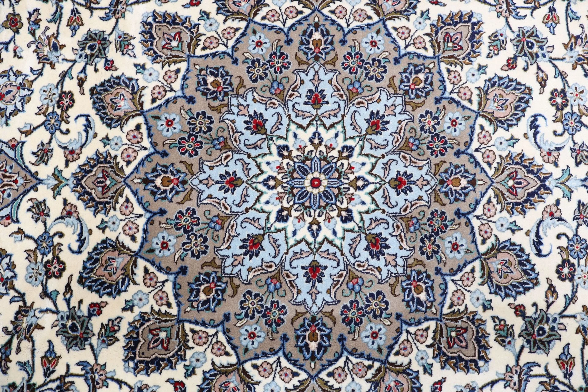 Handgeknüpfter Kashan Perserteppich 252 × 346 cm