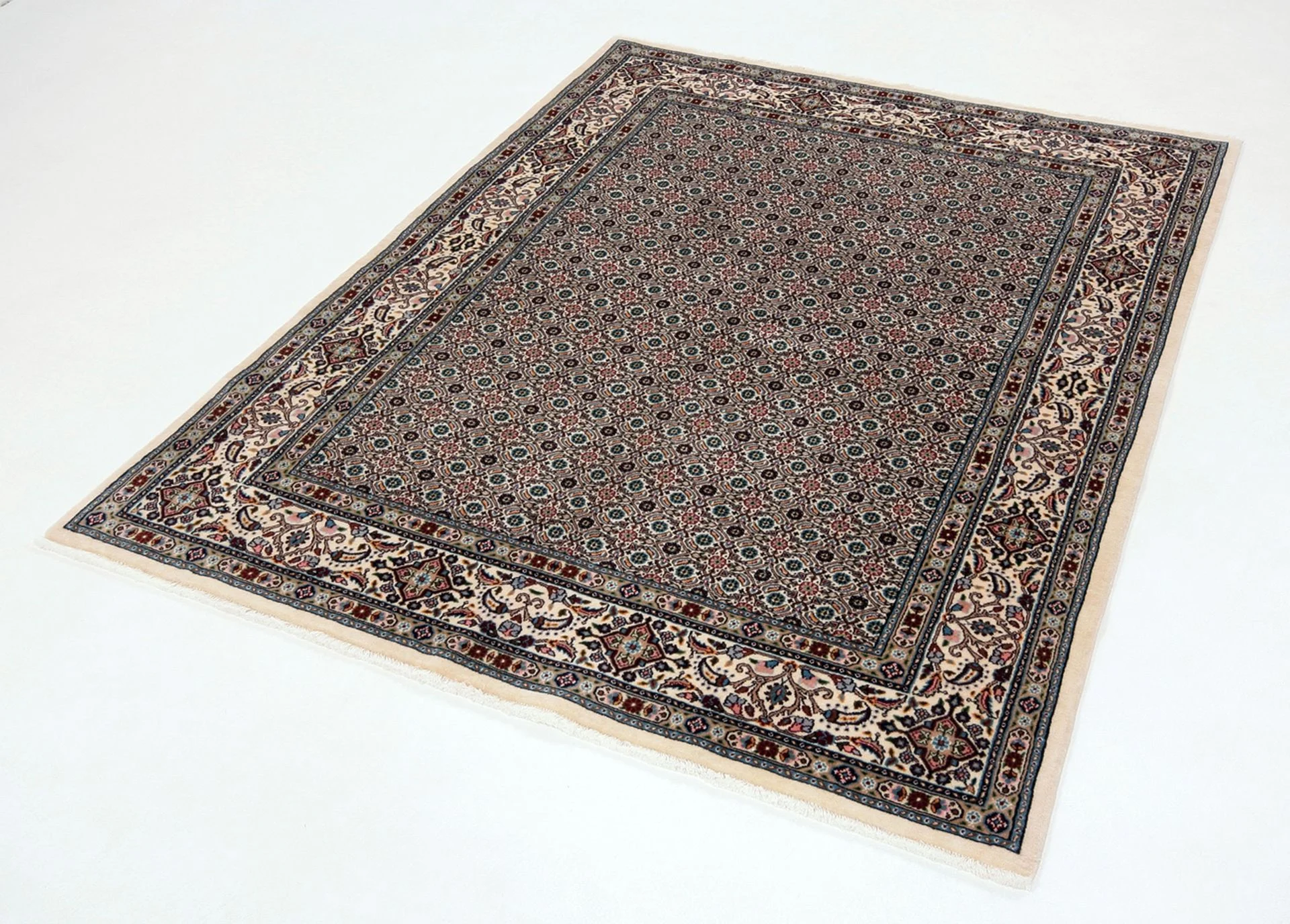 Handgeknüpfter Moud Perserteppich, 150 × 200 cm, Wolle
