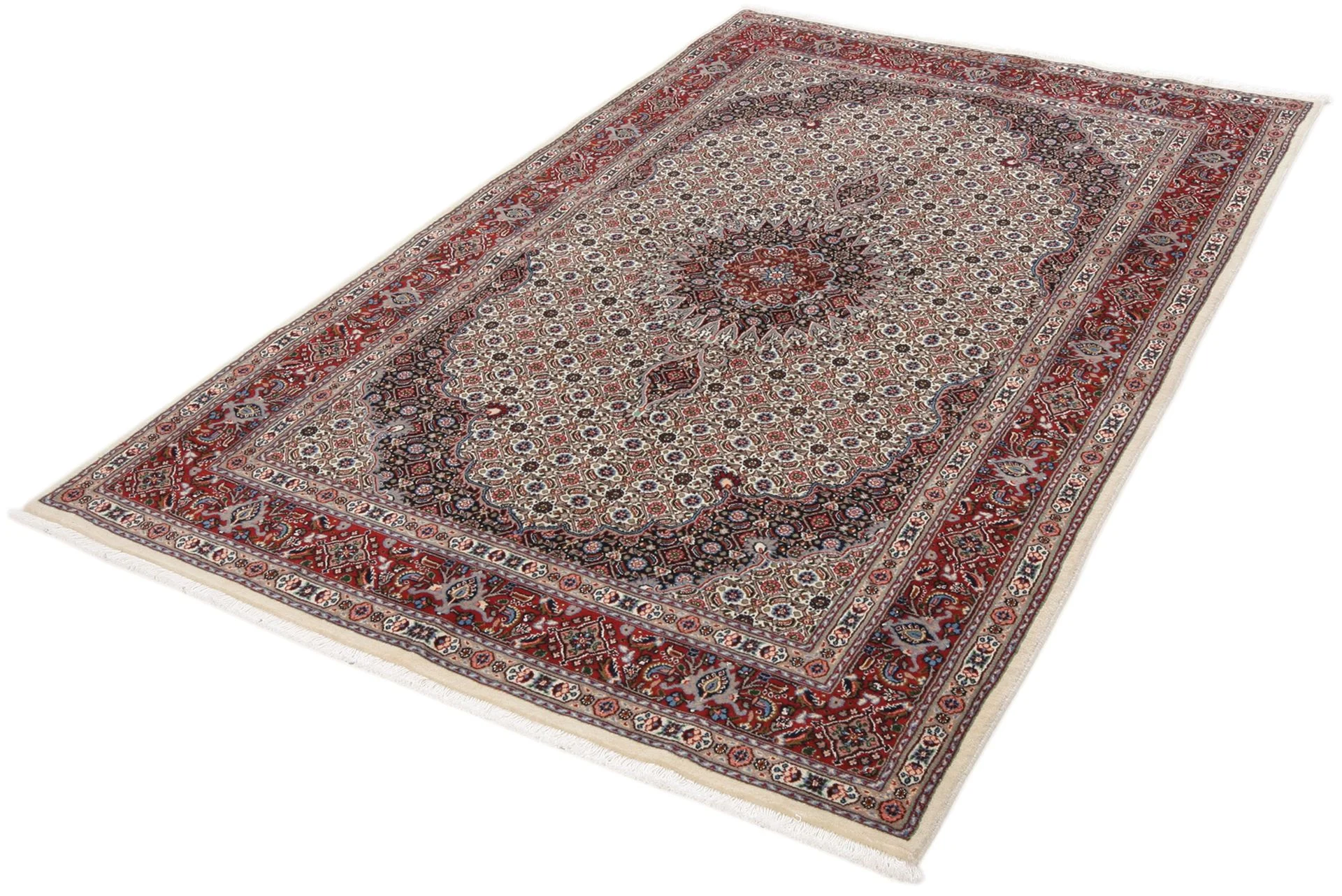 Moud Perserteppich 142 × 220 cm aus Wolle & Seide, handgeknüpft
