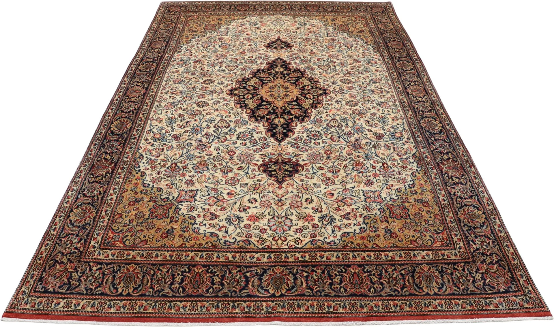 Handgeknüpfter Ghom Perserteppich 195 × 305 cm