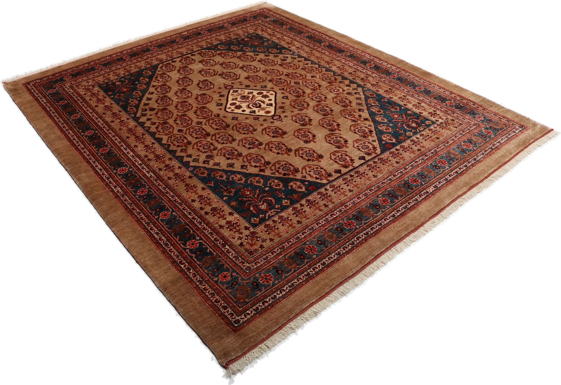 Handgeknüpfter Qashqai Perserteppich 209 × 241 cm
