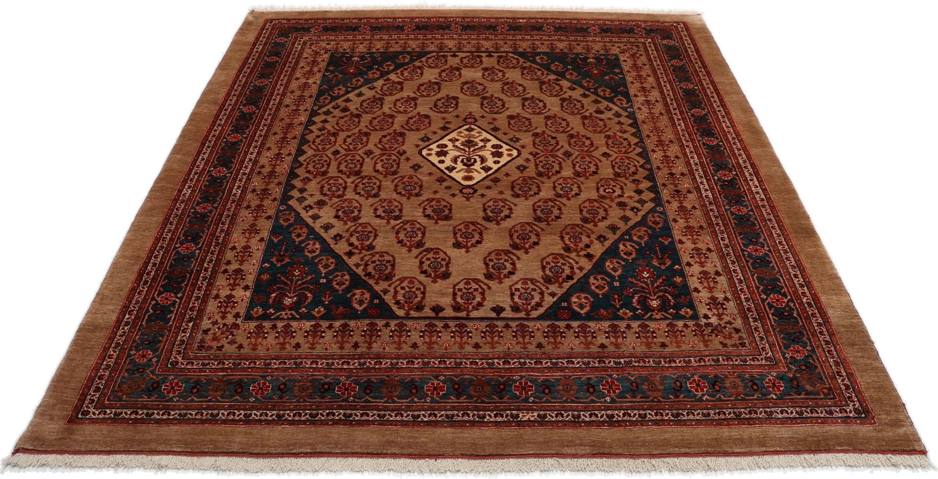 Handgeknüpfter Qashqai Perserteppich 209 × 241 cm