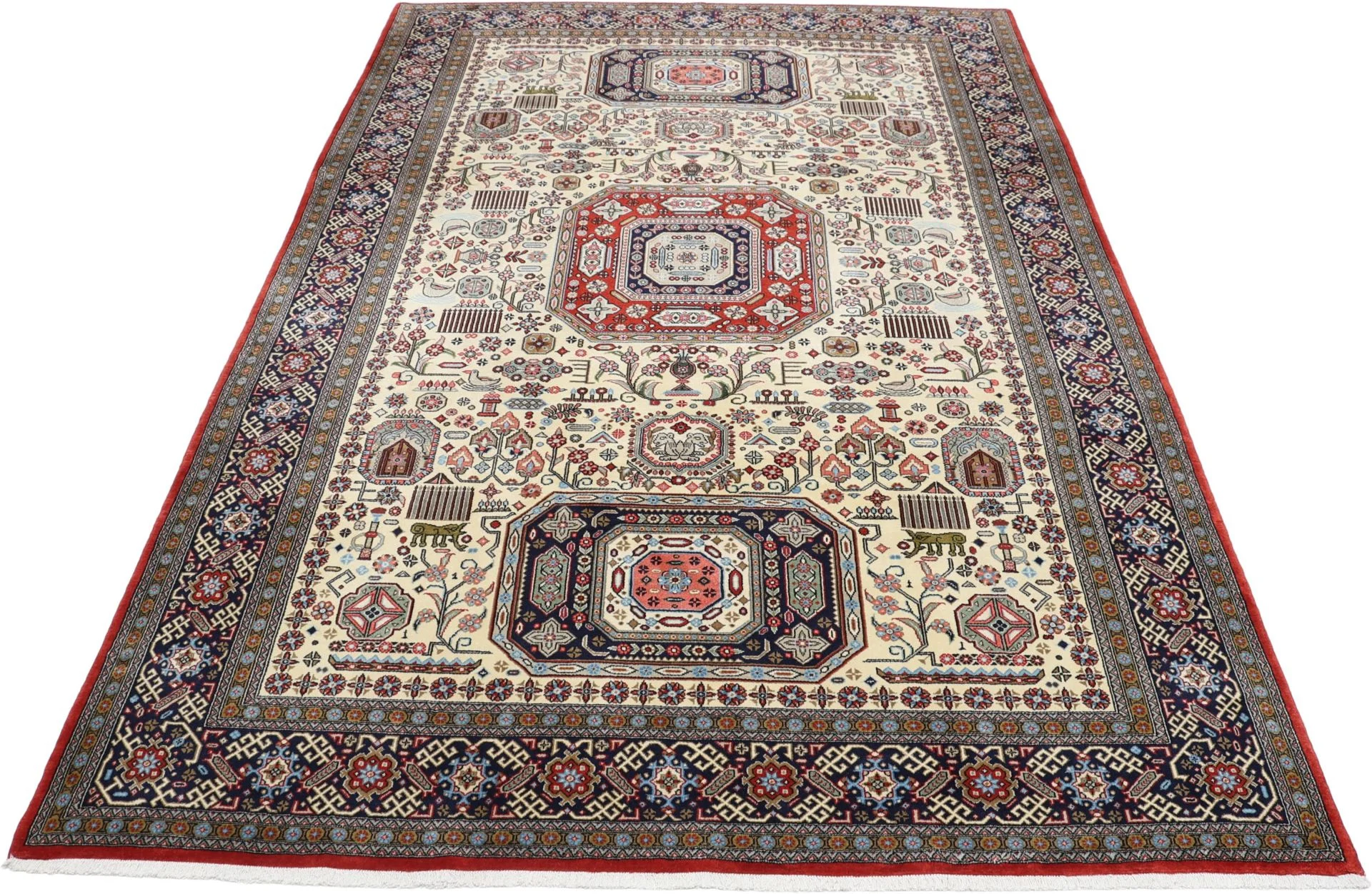 Ghom Perserteppich aus Iran, 195 × 295 cm