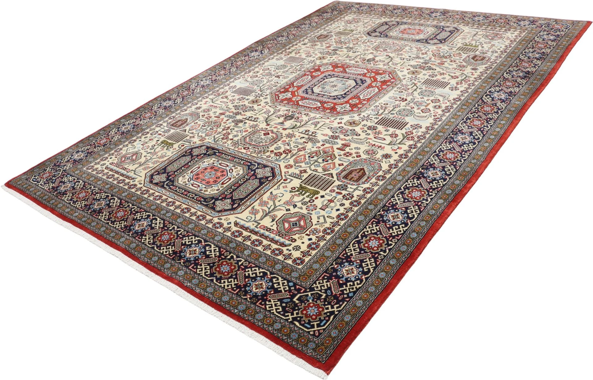 Ghom Perserteppich aus Iran, 195 × 295 cm