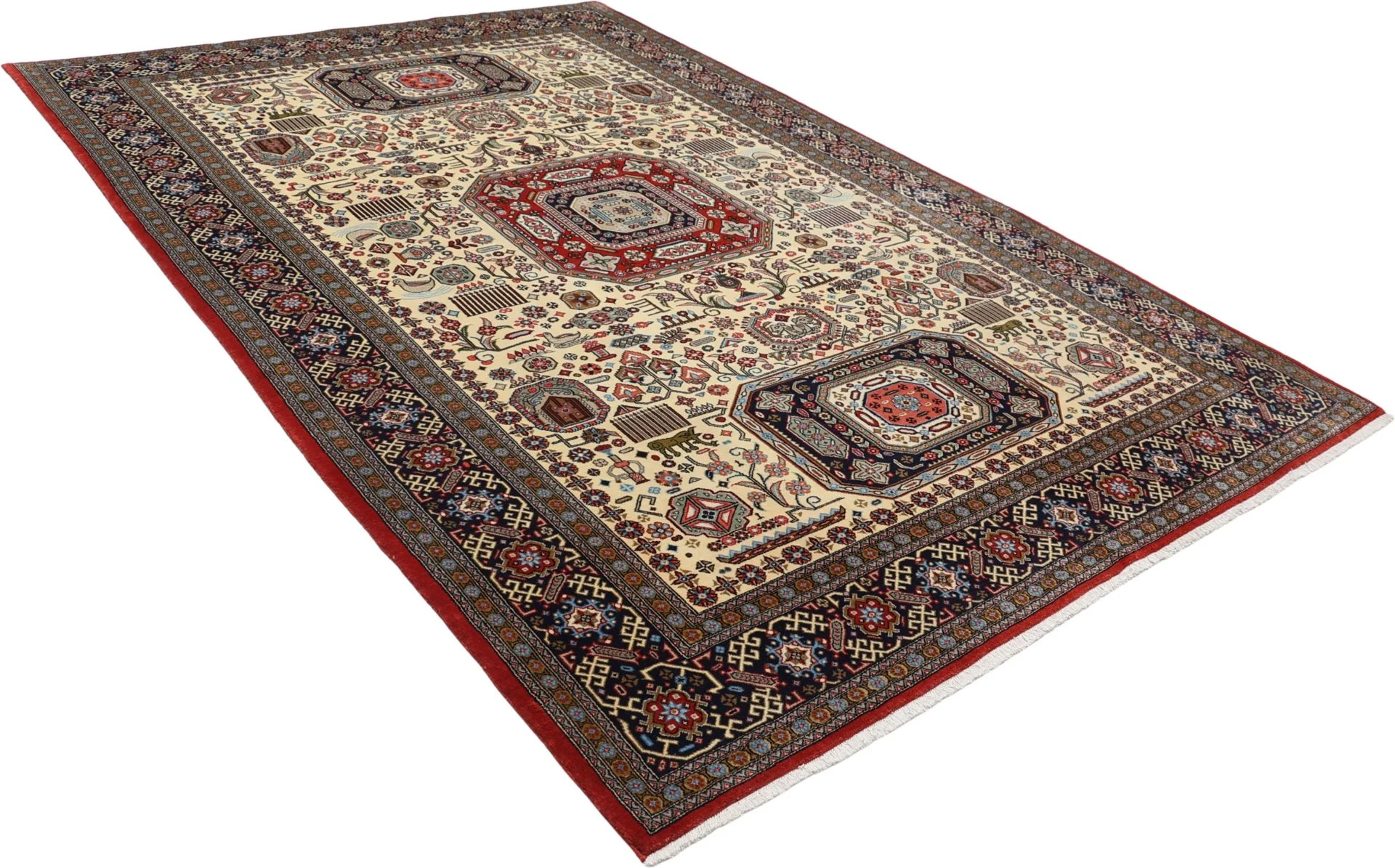 Ghom Perserteppich aus Iran, 195 × 295 cm