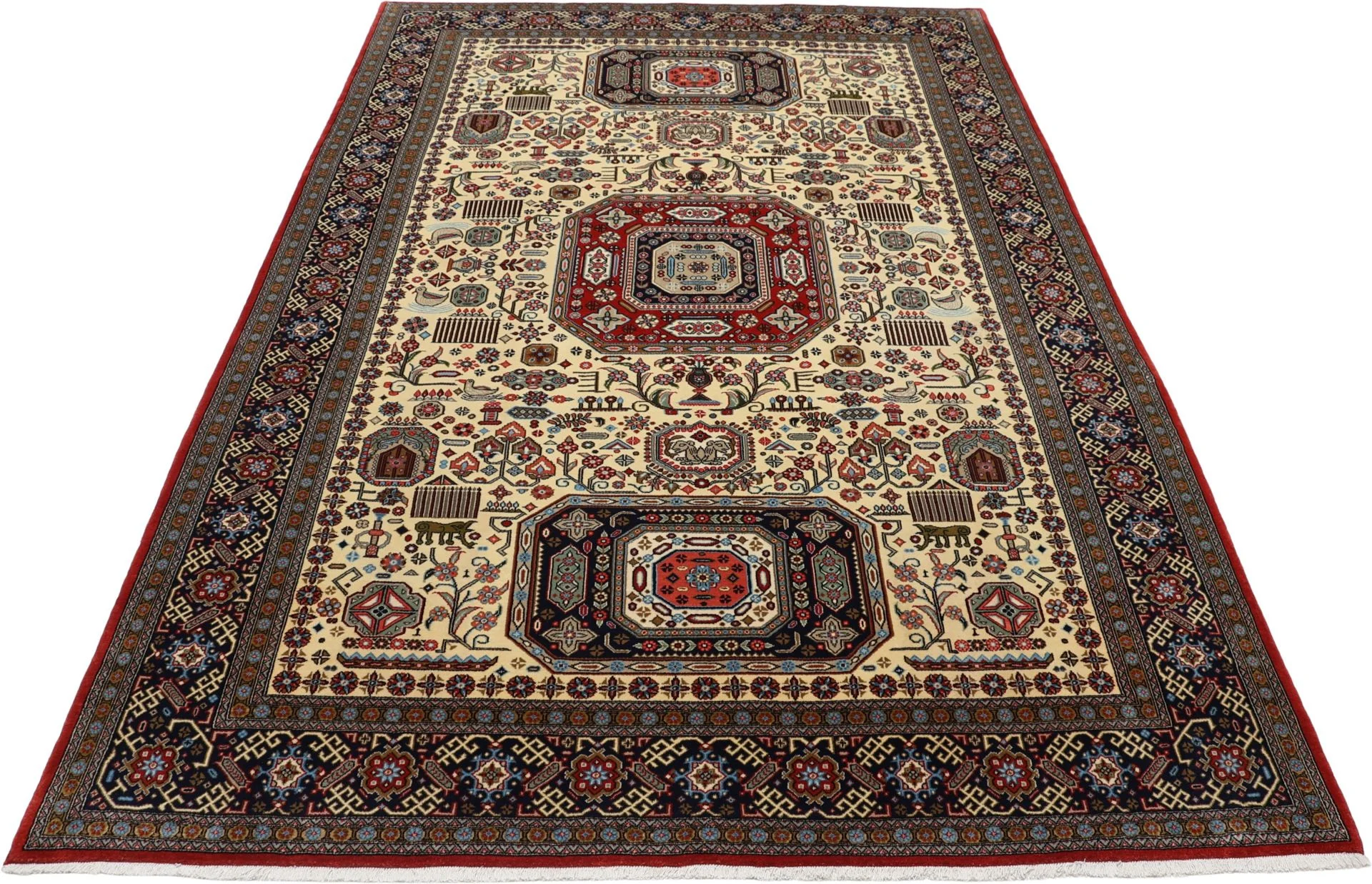 Ghom Perserteppich aus Iran, 195 × 295 cm