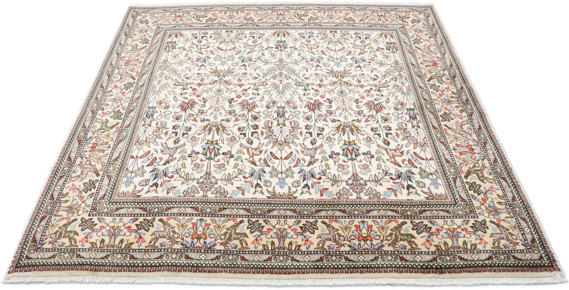 Täbriz Perserteppich aus Iran, 205 × 205 cm