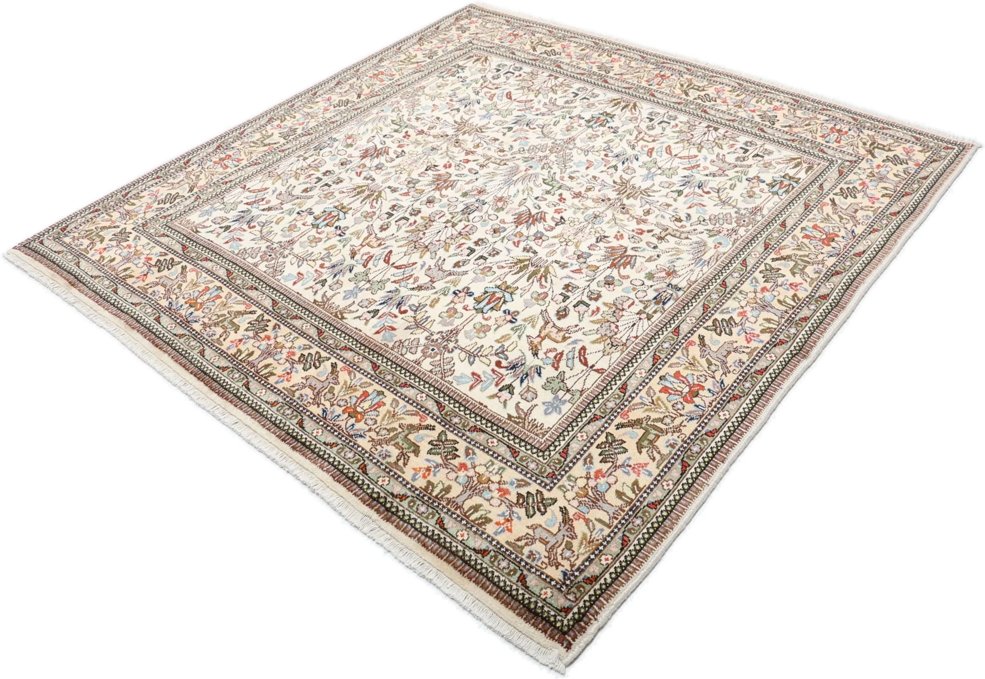 Täbriz Perserteppich aus Iran, 205 × 205 cm
