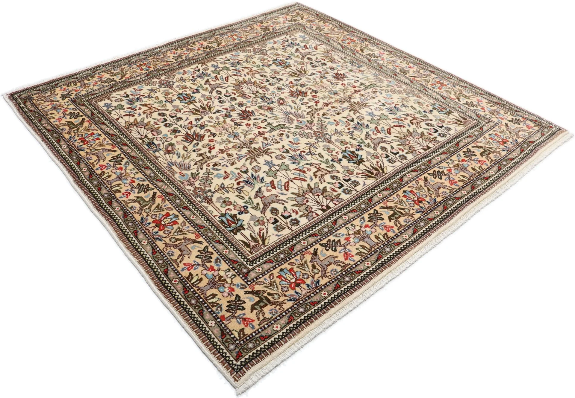 Täbriz Perserteppich aus Iran, 205 × 205 cm