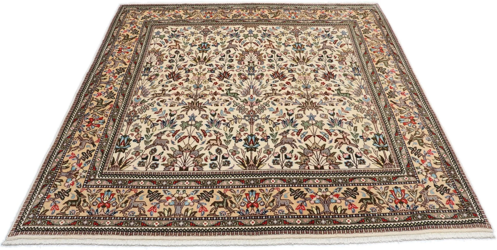 Täbriz Perserteppich aus Iran, 205 × 205 cm
