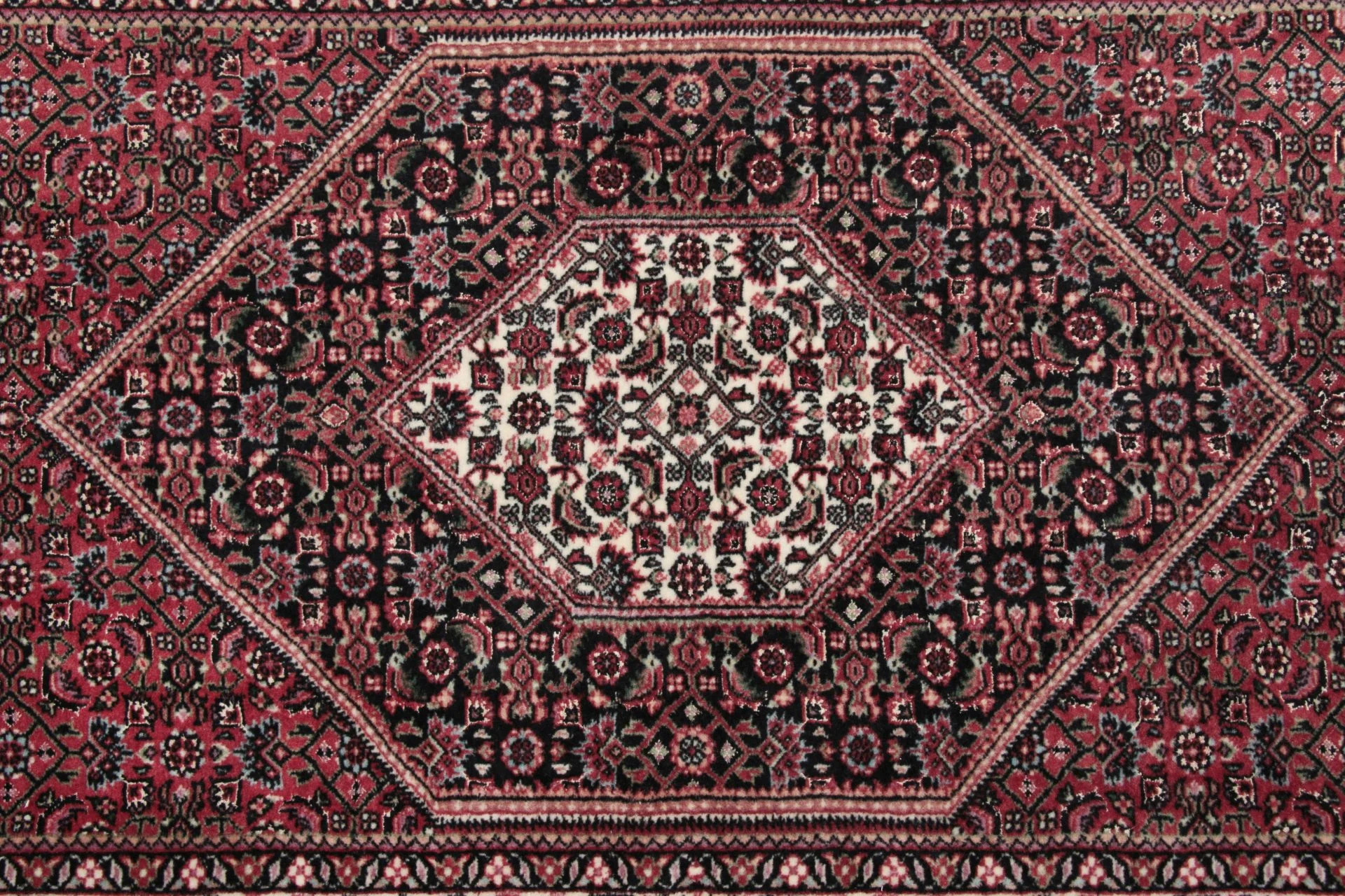 Handgeknüpfter Bijar Perserteppich, 85 × 285 cm, Wolle & Seide