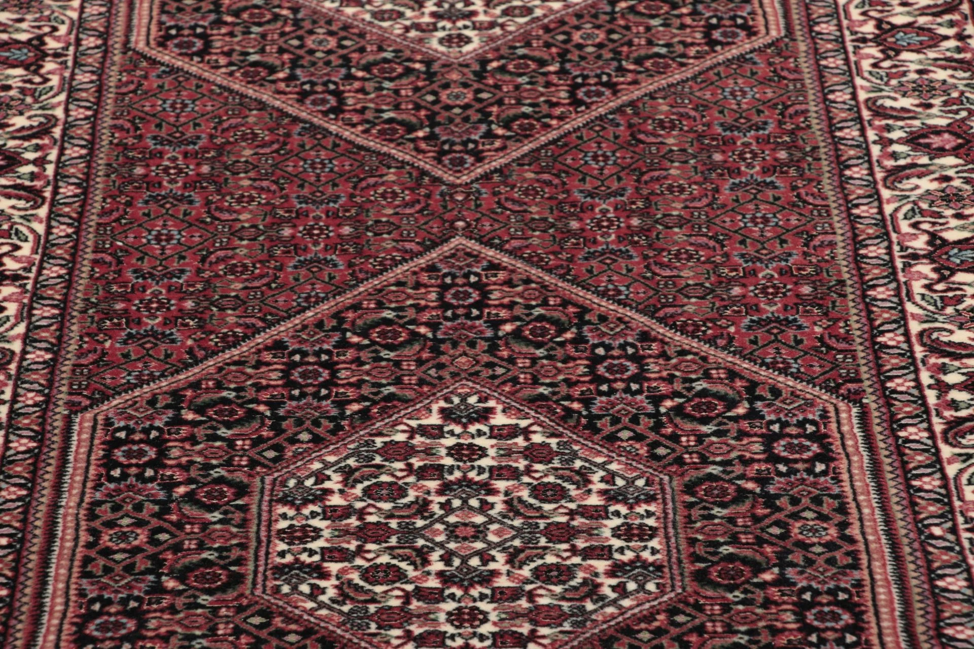 Handgeknüpfter Bijar Perserteppich, 85 × 285 cm, Wolle & Seide