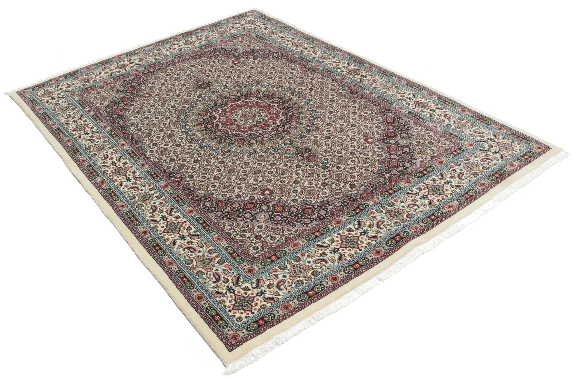 perserteppich-moud-148-x-200-cm-schurwolle-handgeknupft-floral-1 Handgeknüpfter Moud Perserteppich, 148 × 200 cm, Wolle