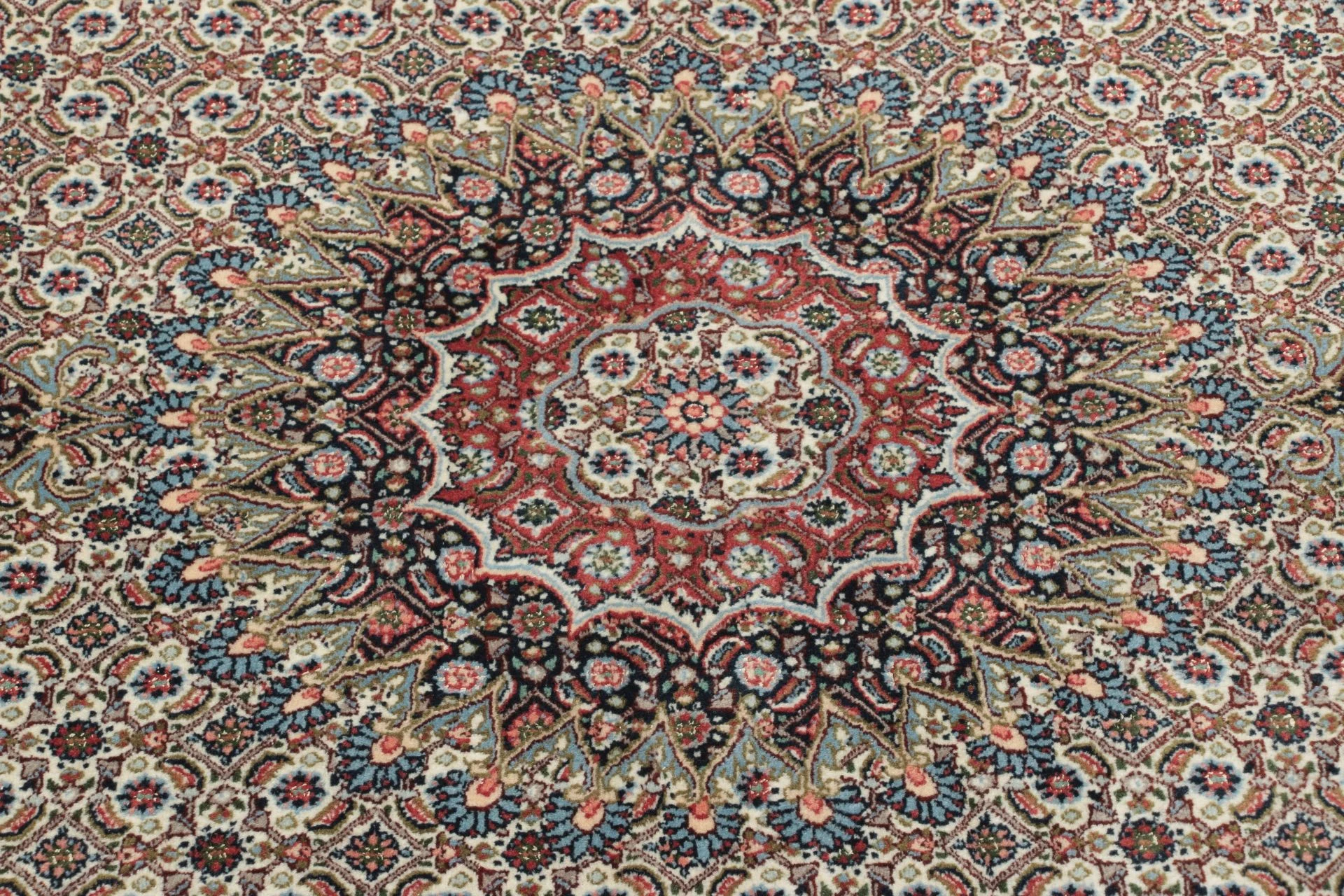perserteppich-moud-148-x-200-cm-schurwolle-handgeknupft-floral-2 Handgeknüpfter Moud Perserteppich, 148 × 200 cm, Wolle