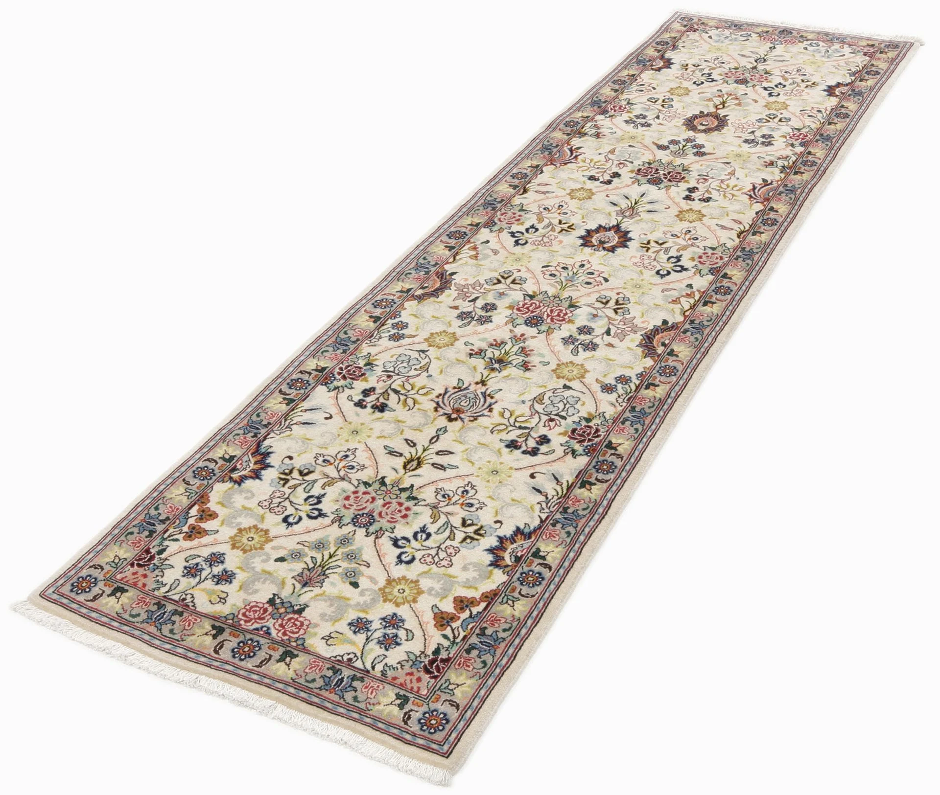 Handgeknüpfter Kashan Perserteppich, 75 × 292 cm, Wolle