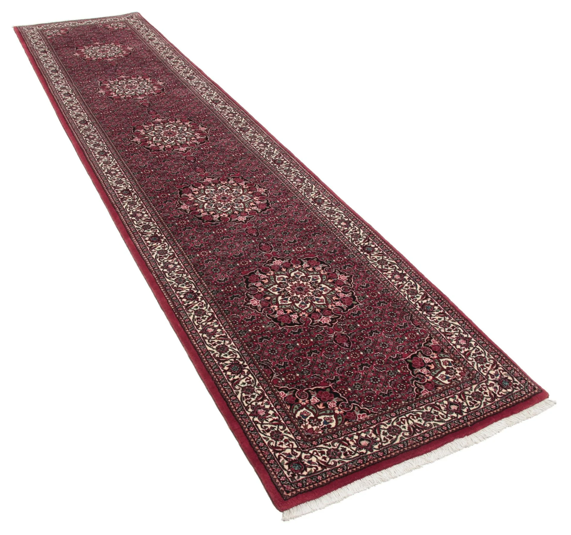 Bijar Perserteppich 85 × 379 cm aus Wolle & Seide, handgeknüpft