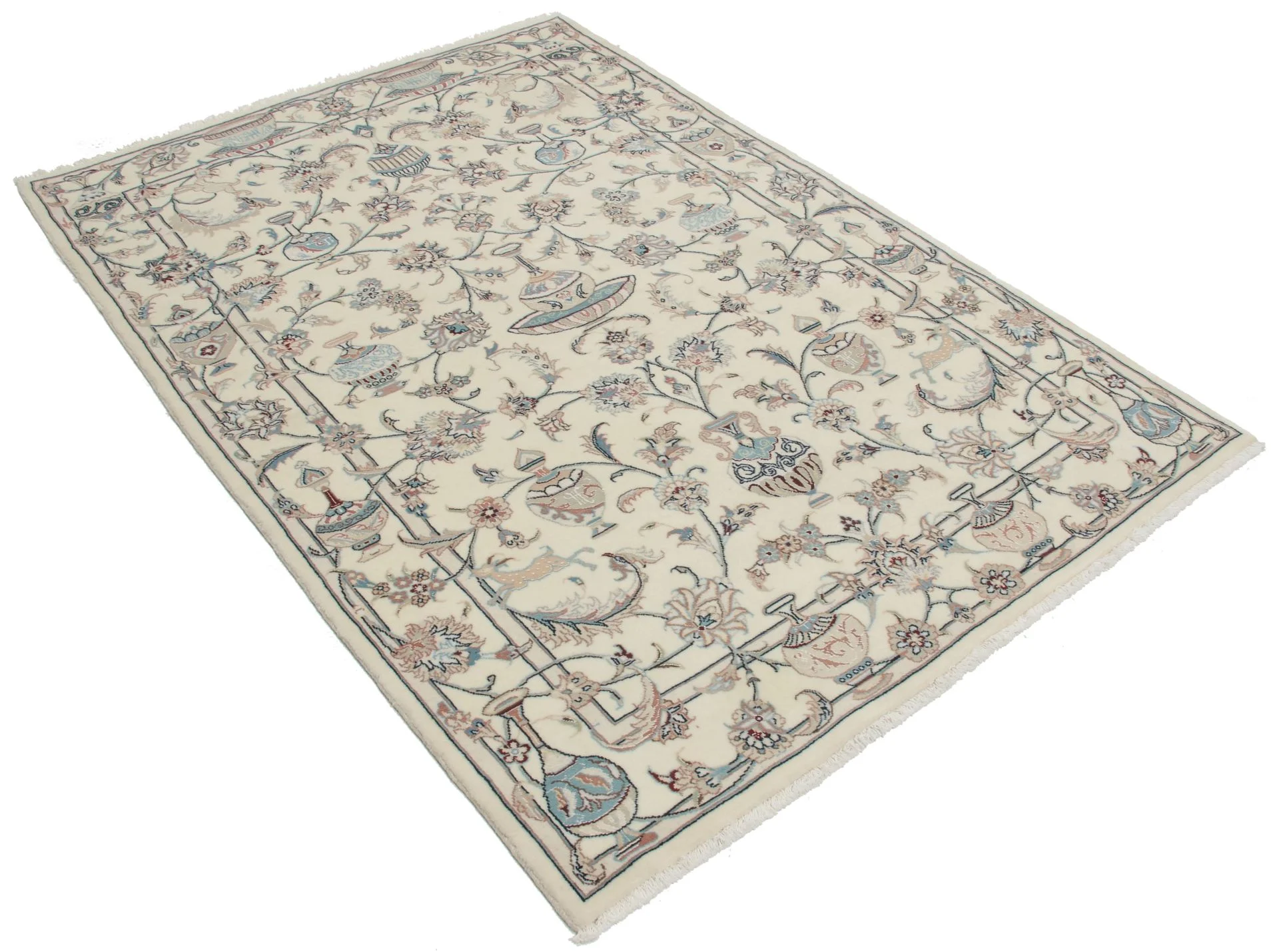 Kashmar Perserteppich 140 × 205 cm aus Wolle, handgeknüpft