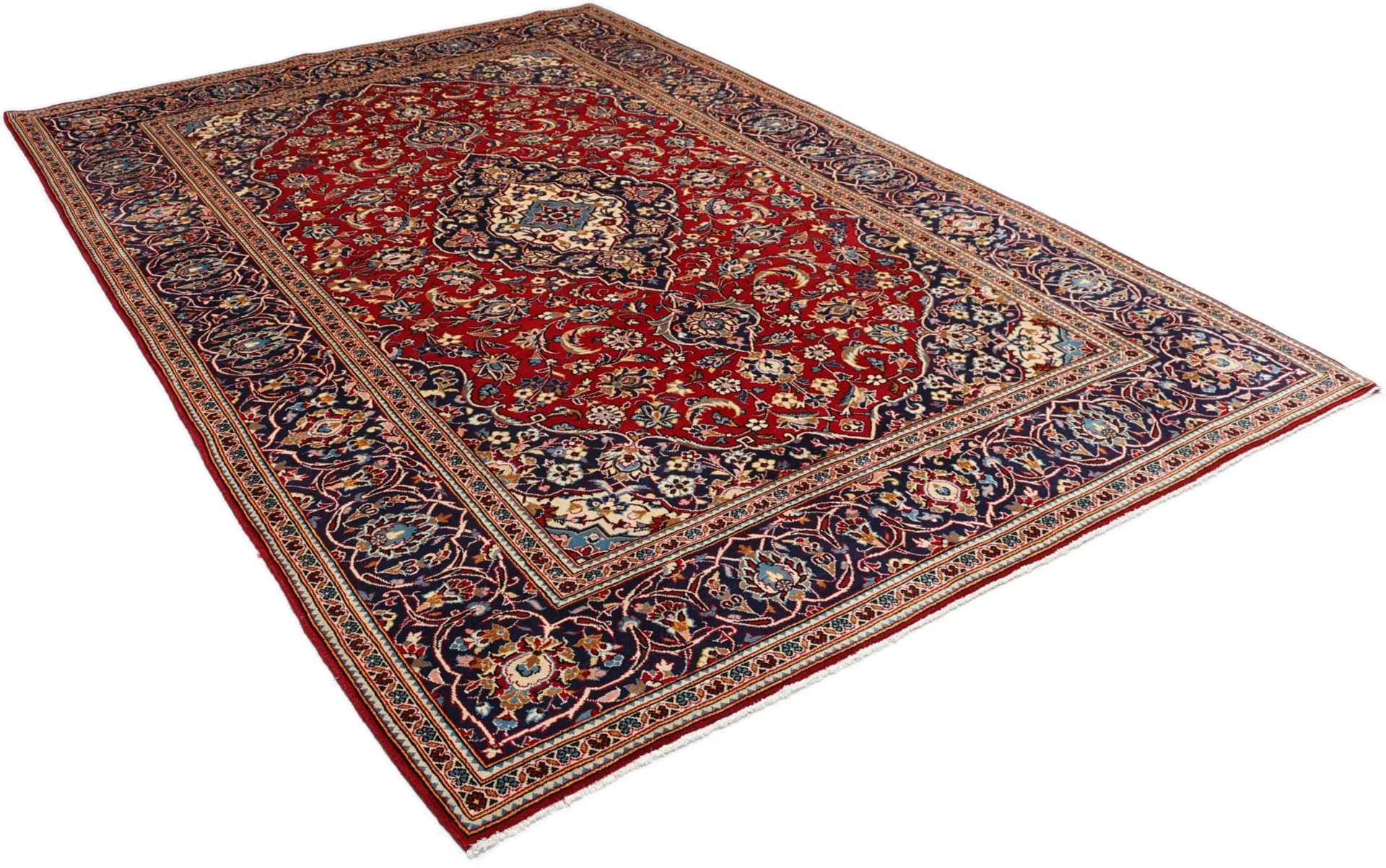 Handgeknüpfter Kashan Perserteppich 198 × 293 cm