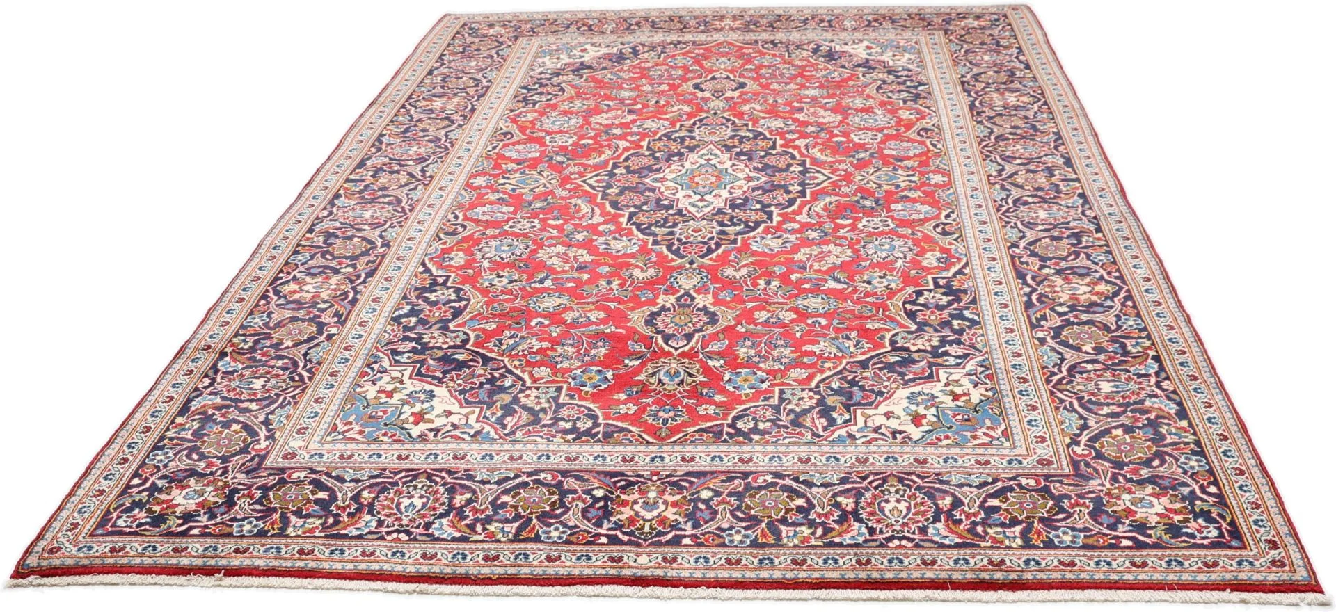 Handgeknüpfter Kashan Perserteppich 198 × 300 cm
