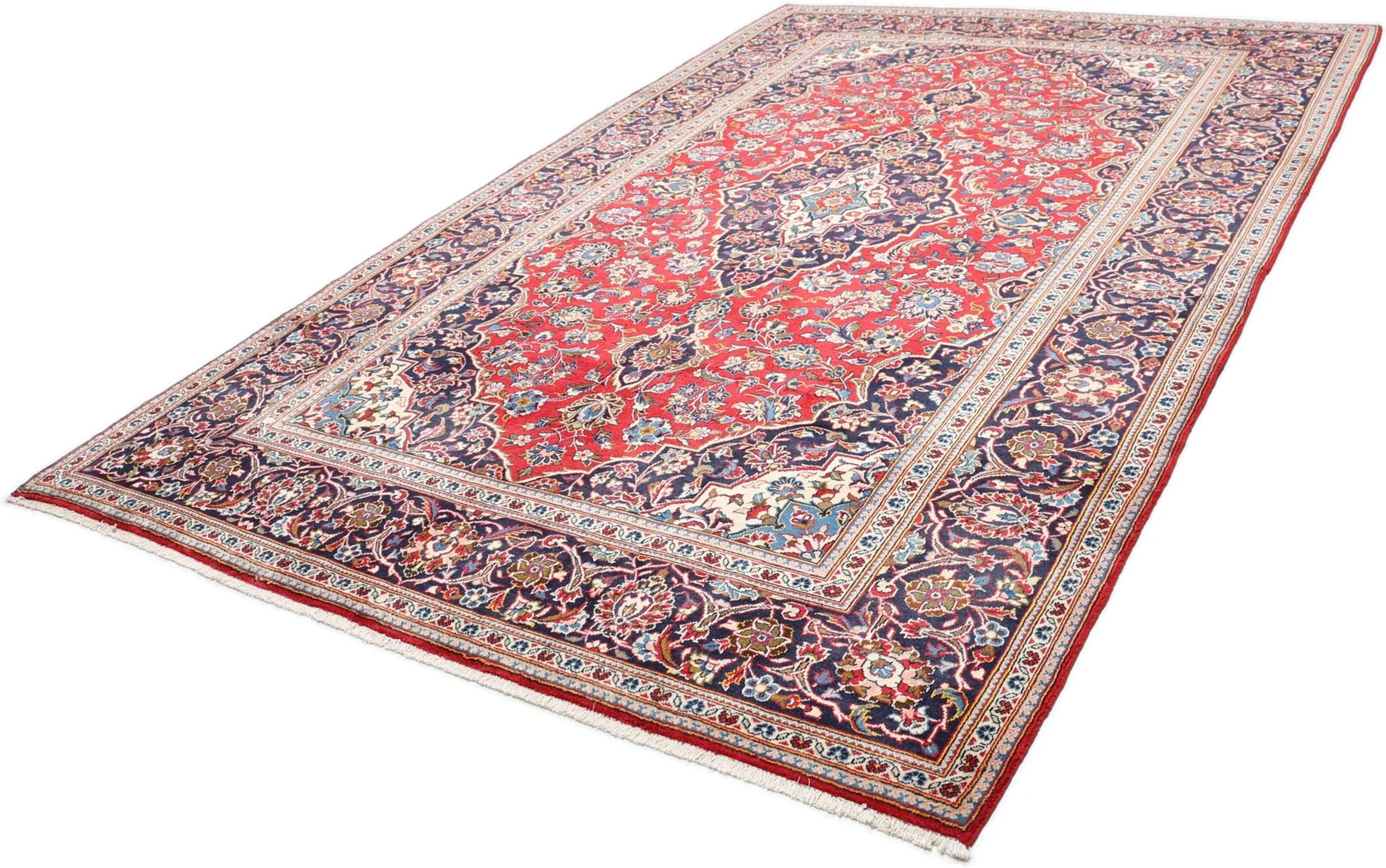Handgeknüpfter Kashan Perserteppich 198 × 300 cm