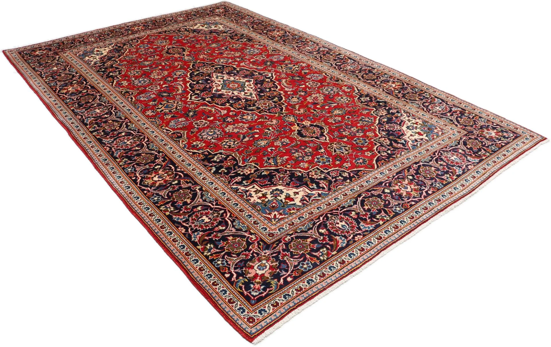Handgeknüpfter Kashan Perserteppich 198 × 300 cm