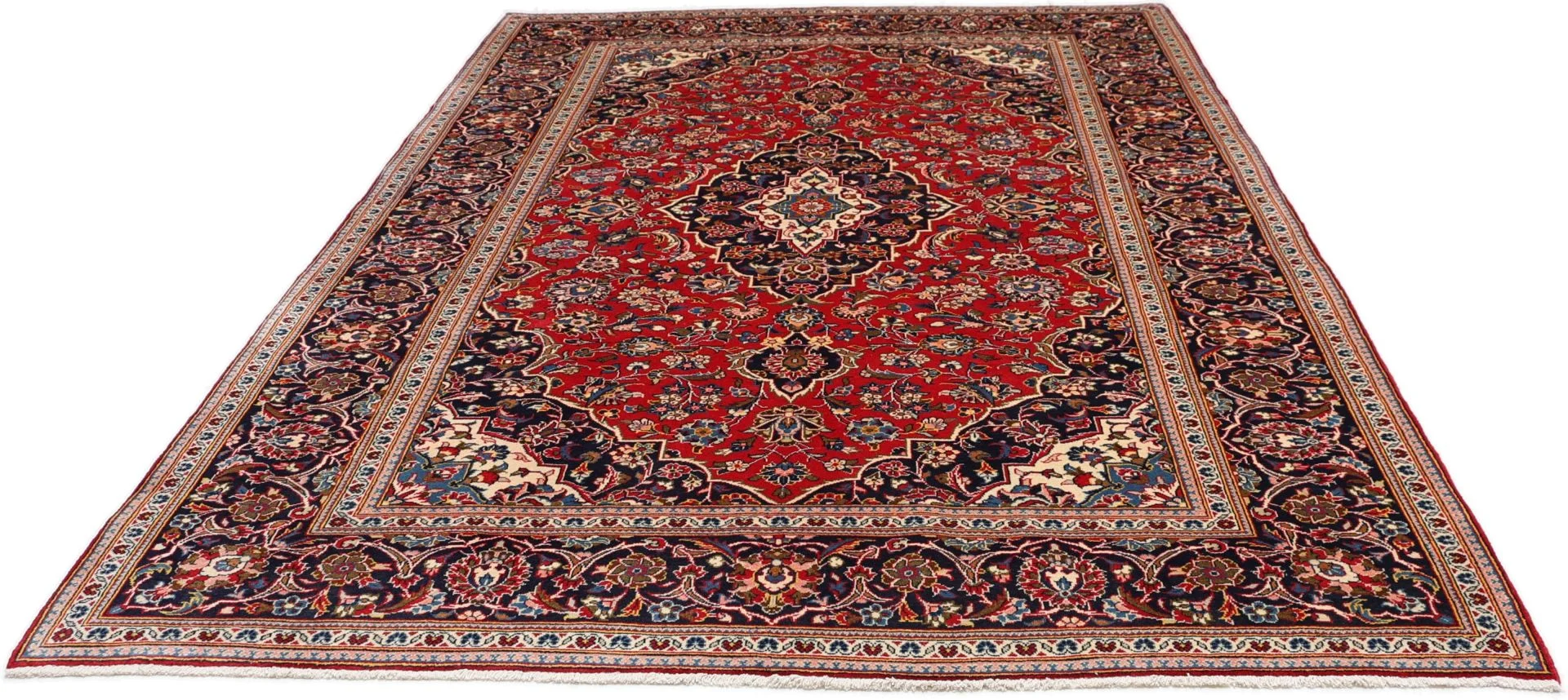 Handgeknüpfter Kashan Perserteppich 198 × 300 cm