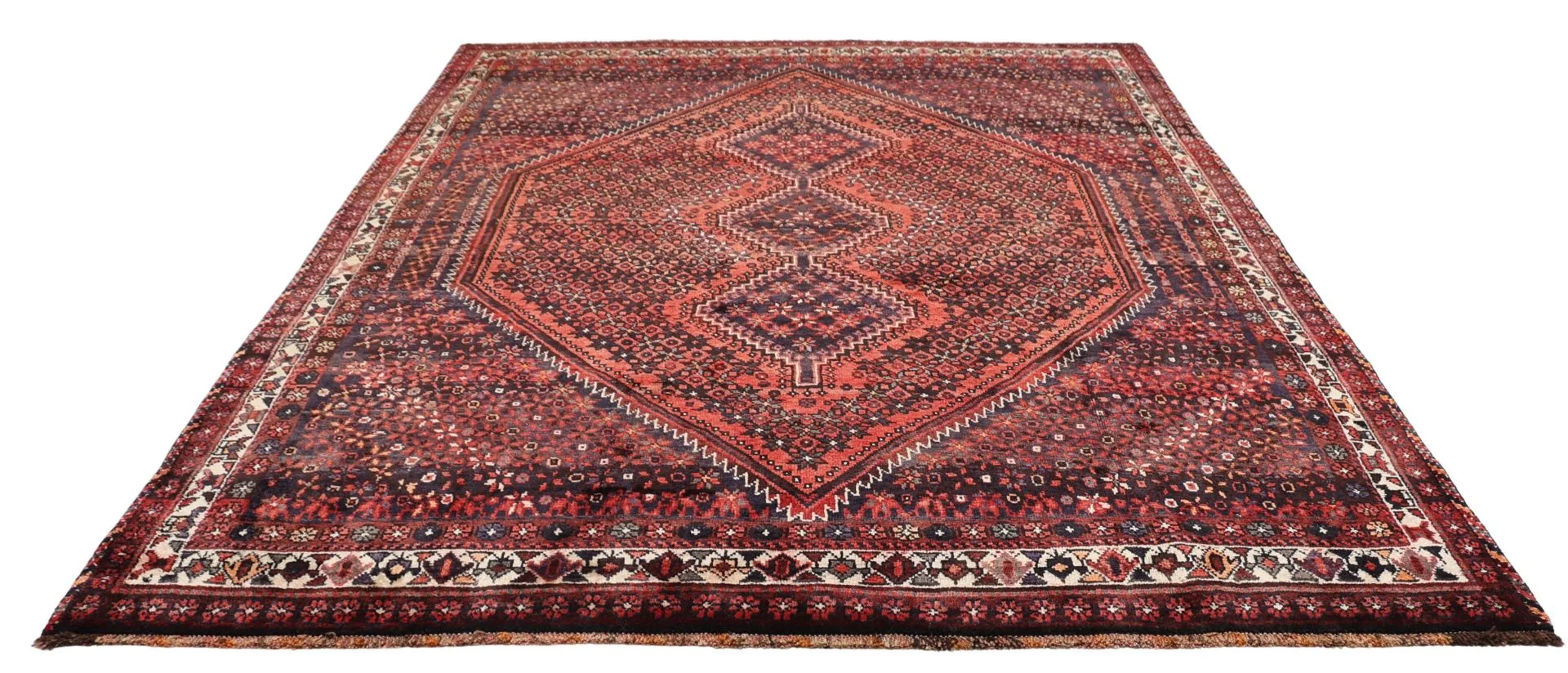 Shiraz Perserteppich 210 × 276 cm aus Wolle, handgeknüpft