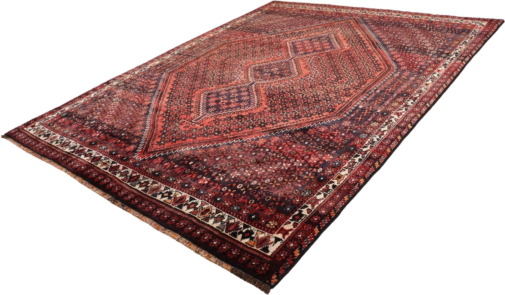 Shiraz Perserteppich 210 × 276 cm aus Wolle, handgeknüpft