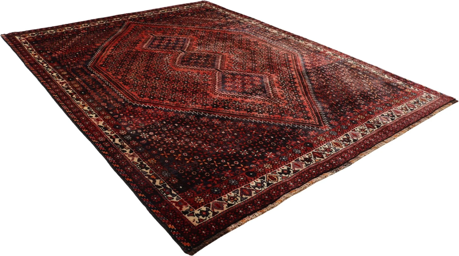 Shiraz Perserteppich 210 × 276 cm aus Wolle, handgeknüpft